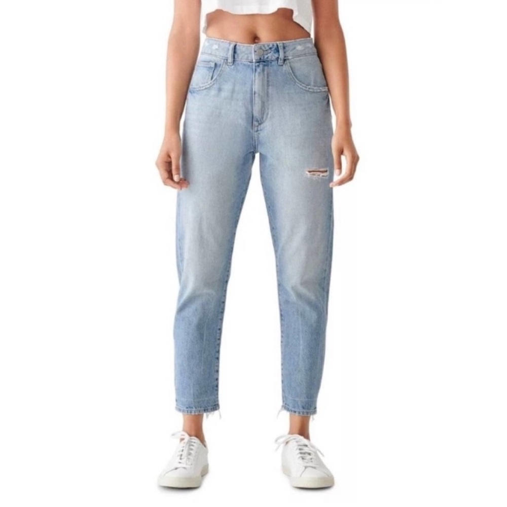DL1961 High Rise Straight Leg Jeans.